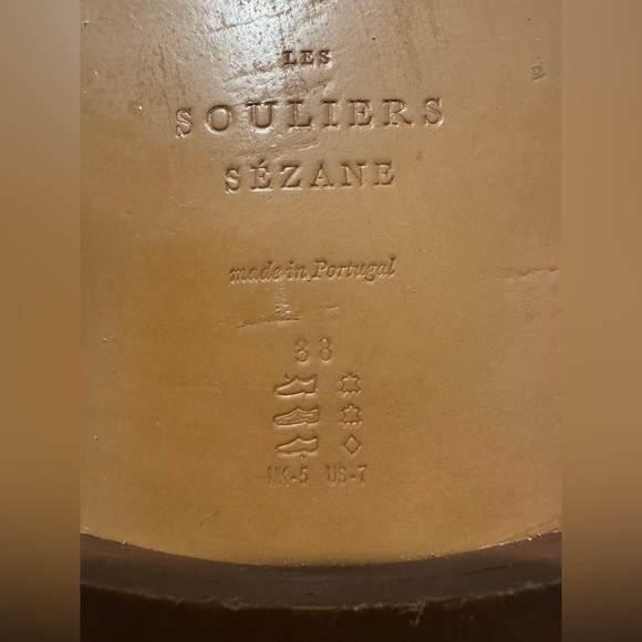 Sezane Andre Loafers Beige and Cream Size: 38 - Picture 7 of 8